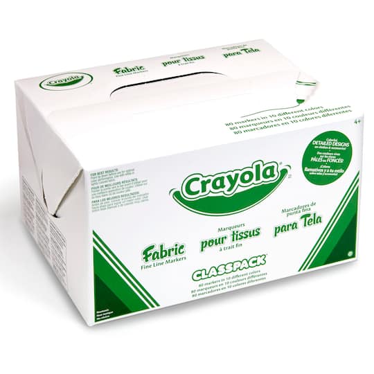 6 Packs: 80 ct. (480 total) Crayola® Fabric Markers